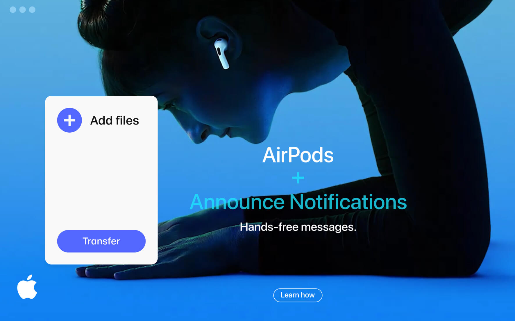 AirPods wallpaper on WeTransfer
