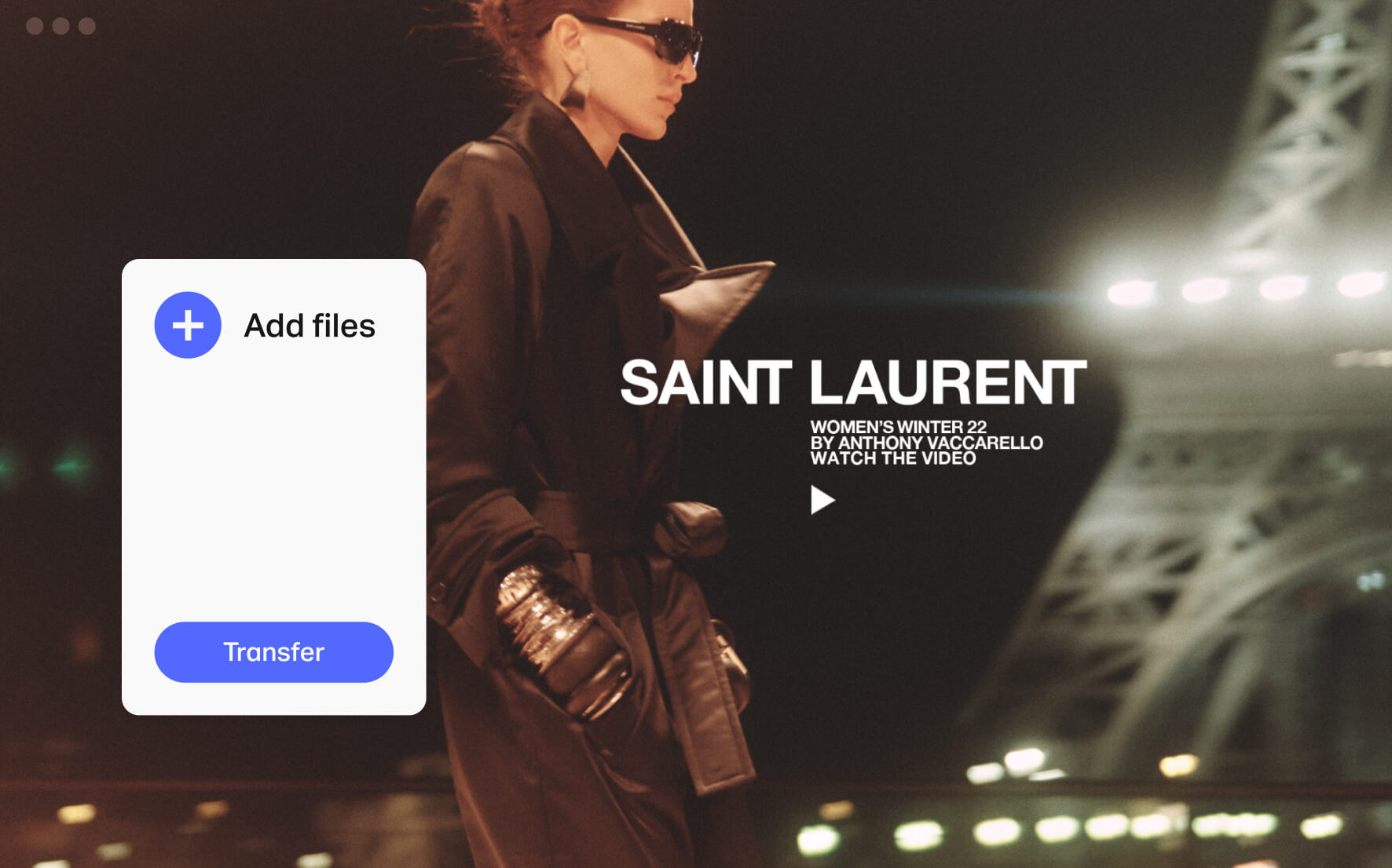 Saint Laurent wallpaper on WeTransfer