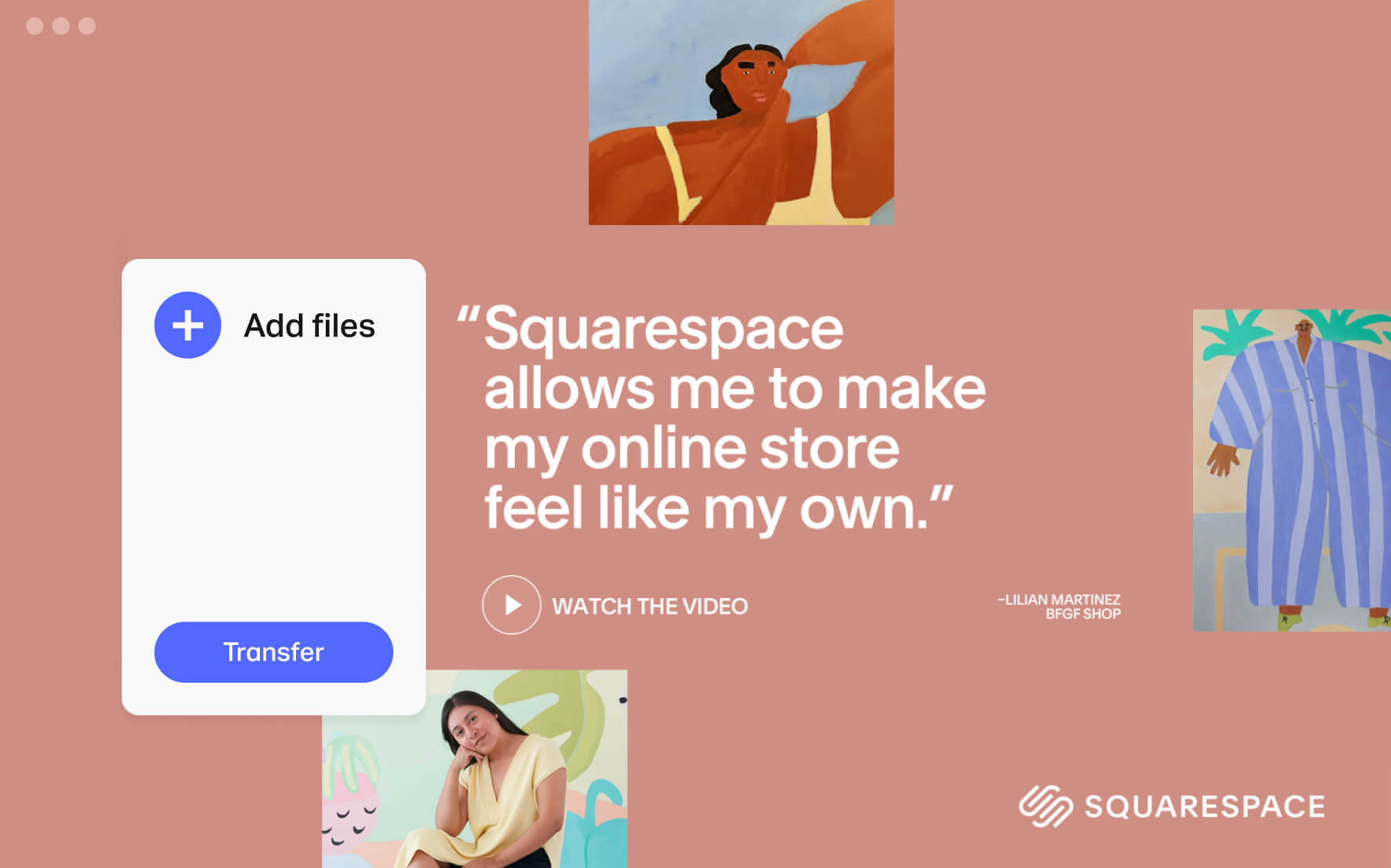 Squarespace wallpaper on WeTransfer